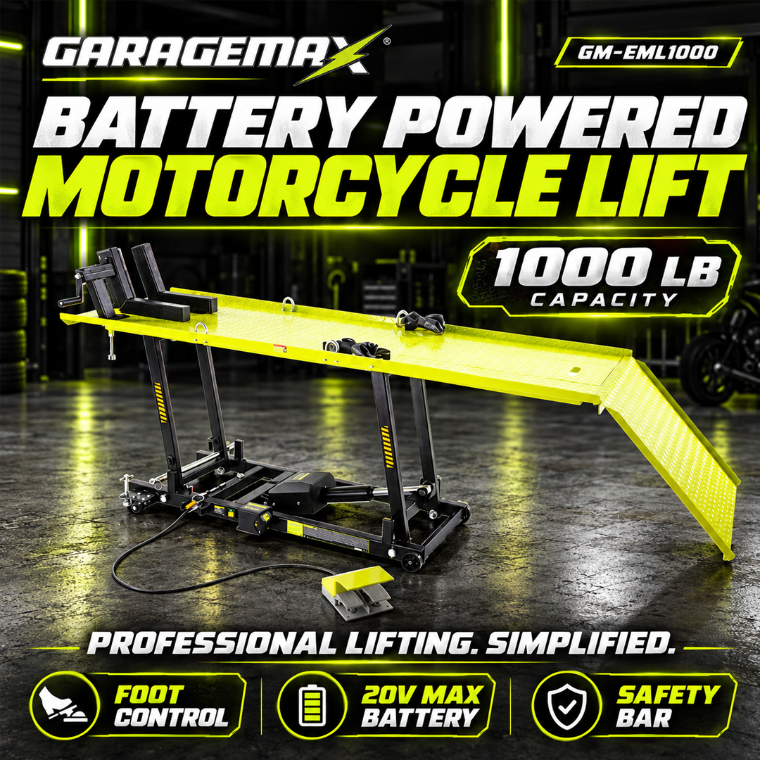 GM-EML1000 1,000lbs         Battery Powered Motorcycle Lift
