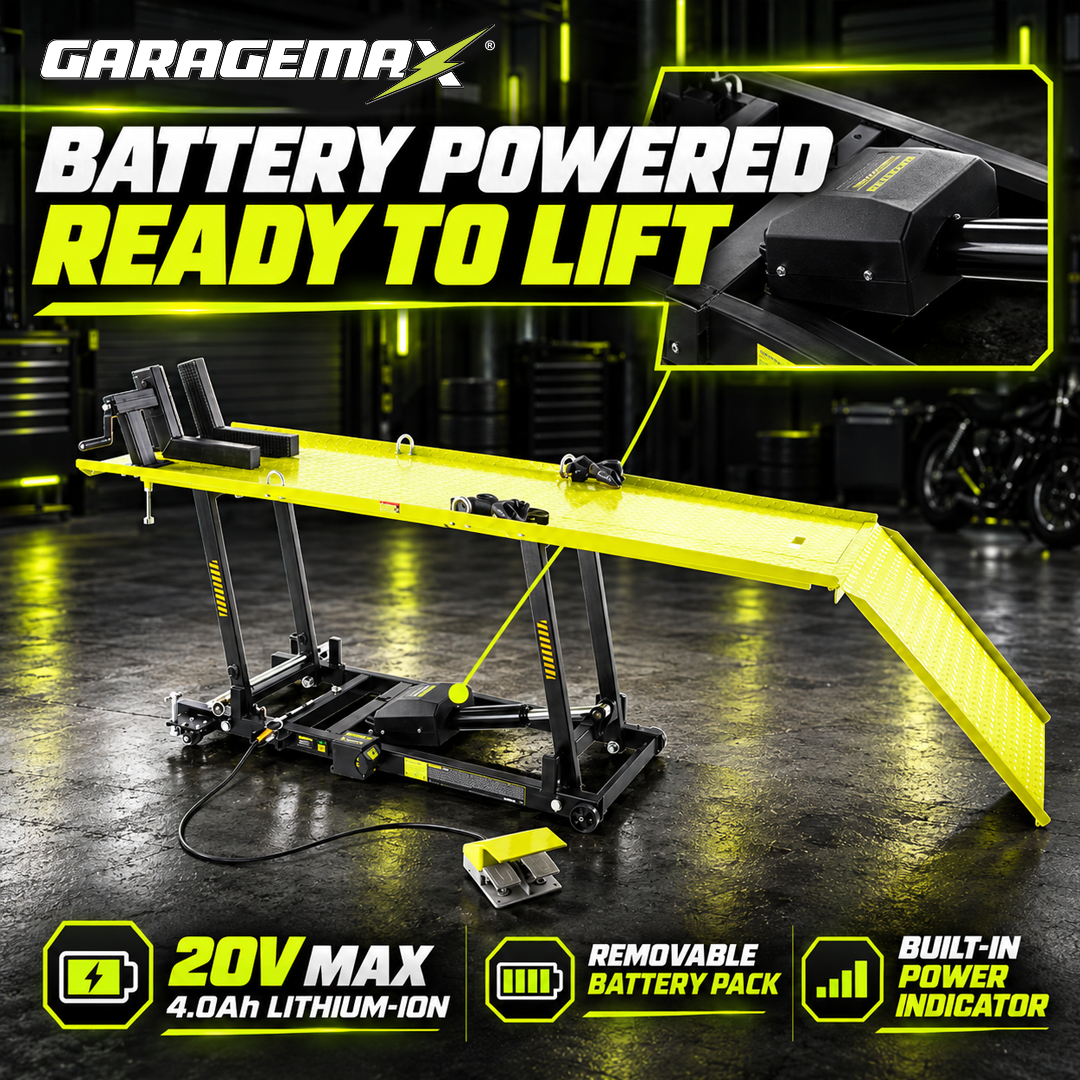GM-EML1000 1,000lbs         Battery Powered Motorcycle Lift