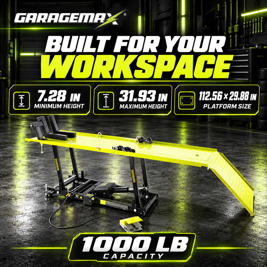 GM-EML1000 1,000lbs         Battery Powered Motorcycle Lift